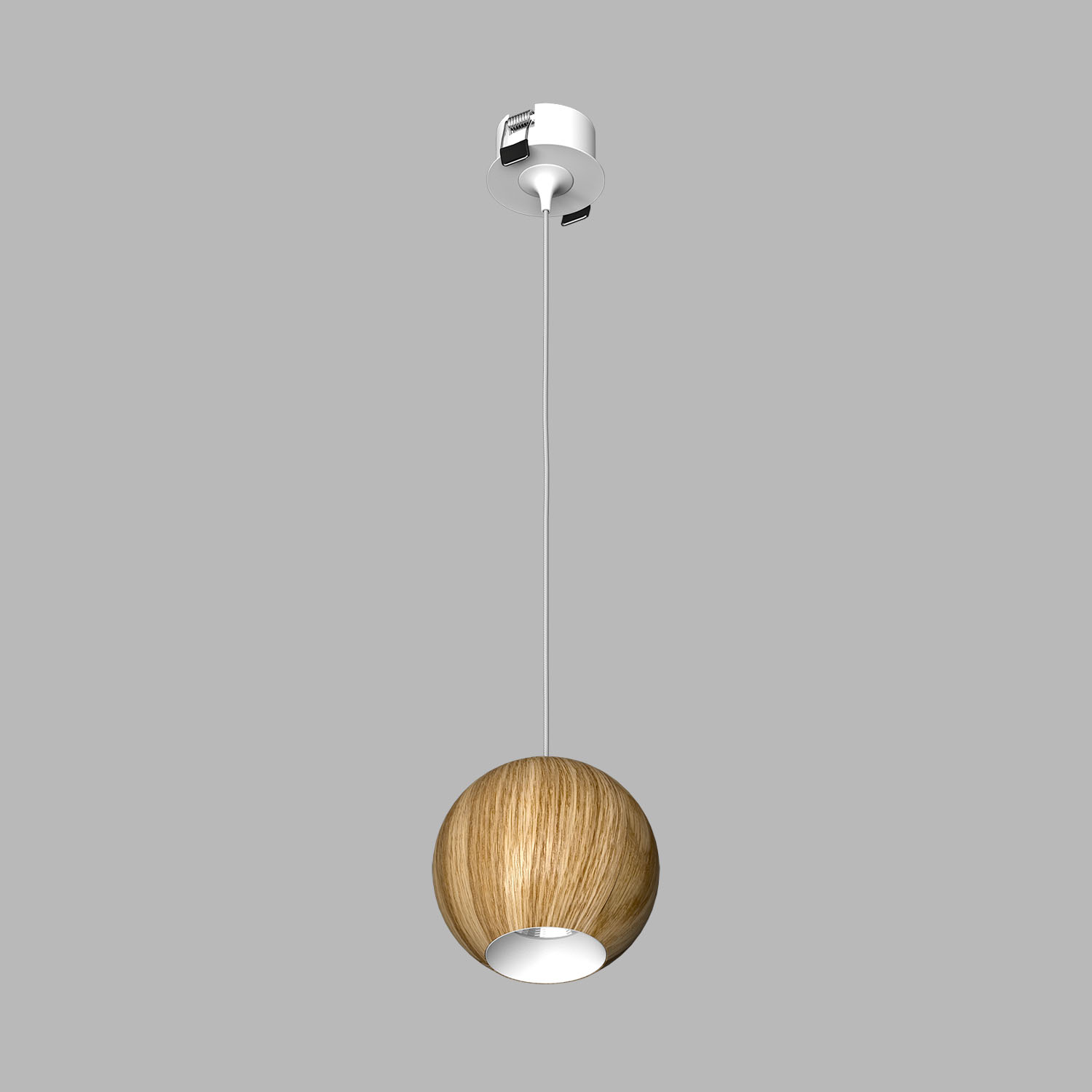 Светильник подвесной светодиодный Ledron SPACE-R130-Basic-Wooden-White
