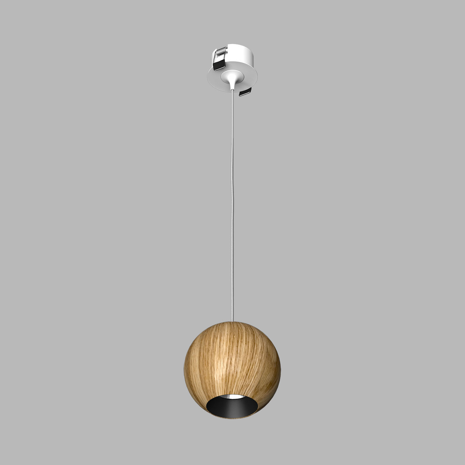Светильник подвесной светодиодный Ledron SPACE-R130-Basic-Wooden-White-Black