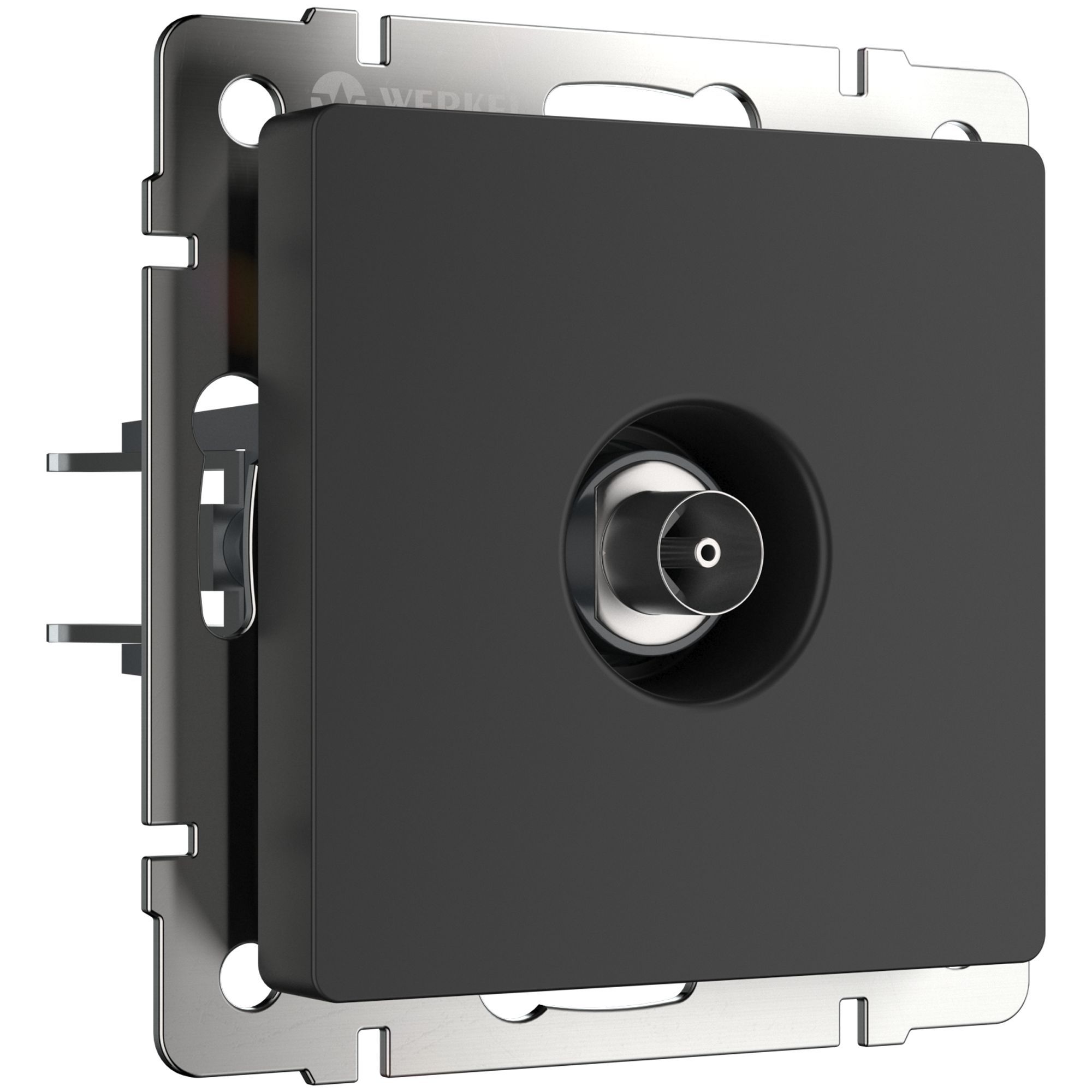 ТВ-розетка проходная черный матовый Werkel W1184008 a051625