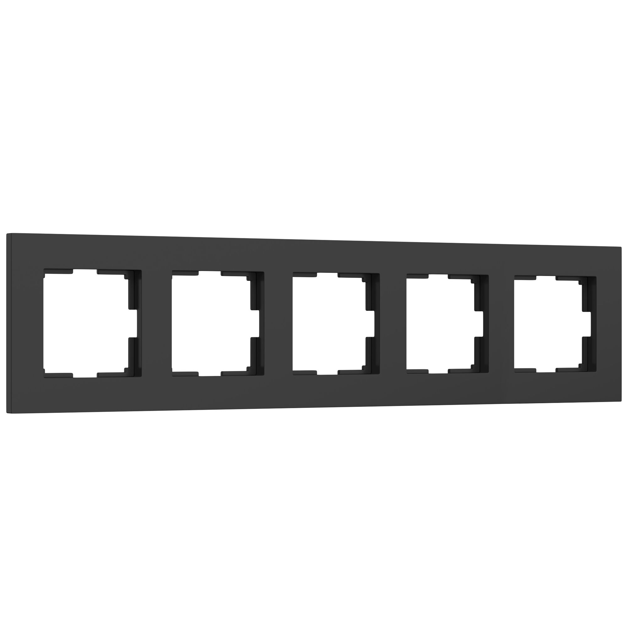 Рамка на 5 постов Werkel Slab черный софт W0052908 a067785