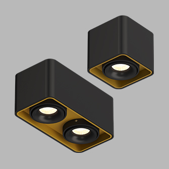 Светильник потолочный светодиодный Ledron TUBING-2-Black-Gold