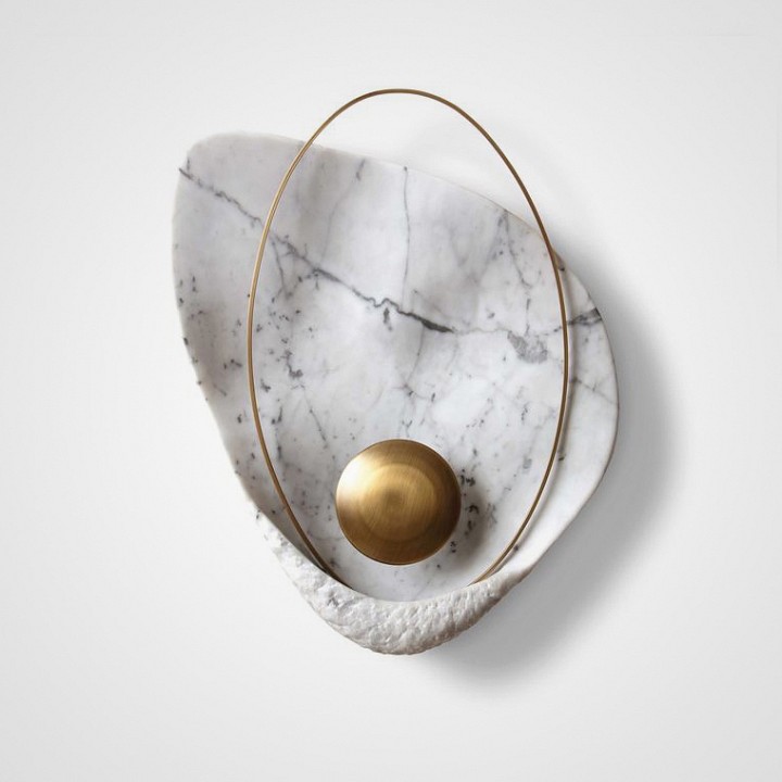 Светильник настенный светодиодный Imperiumloft CLAM Белый мрамор 133214-22