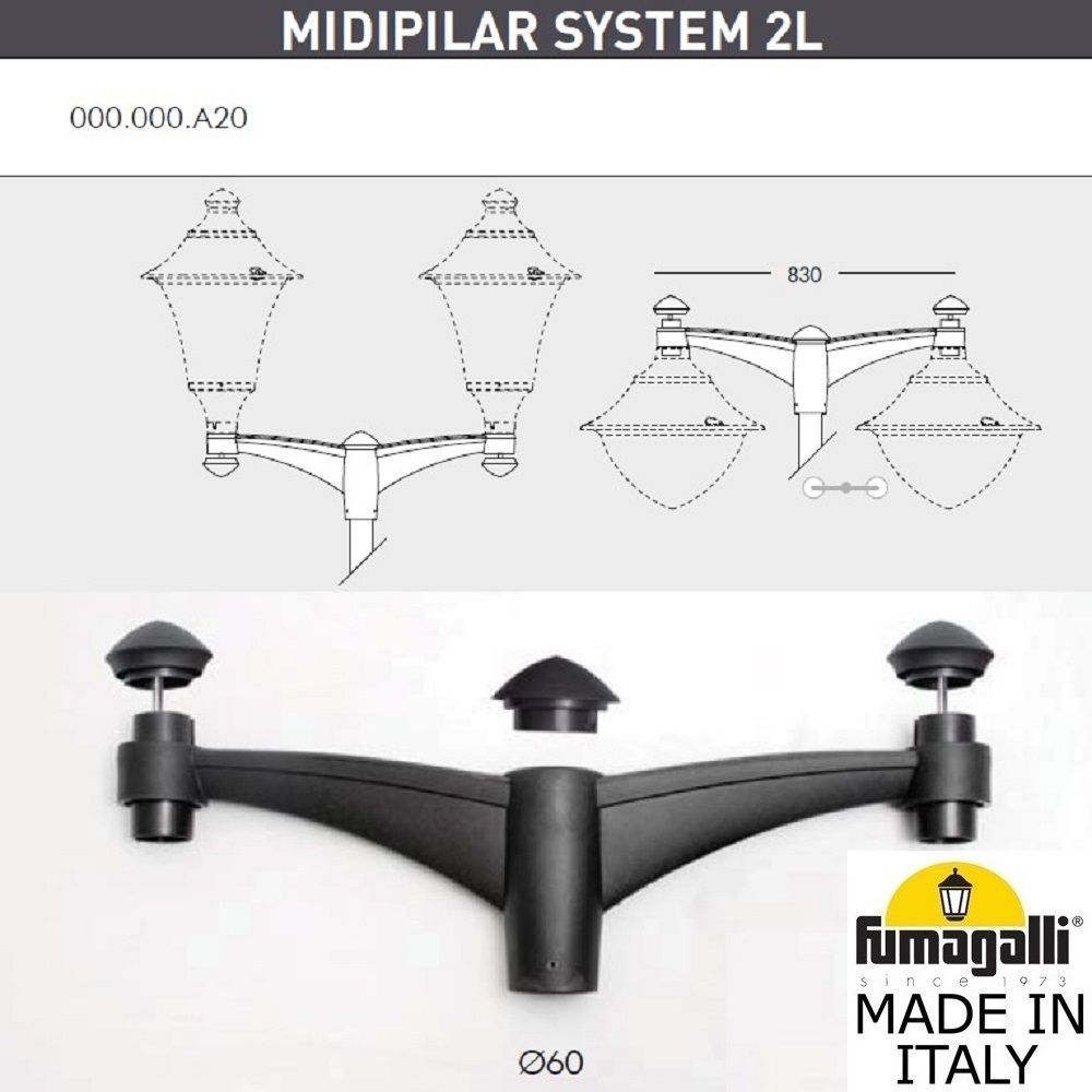 Консоль для паркового фонаря FUMAGALLI MIDIPILAR SYS 2L 000.000.A20.A0