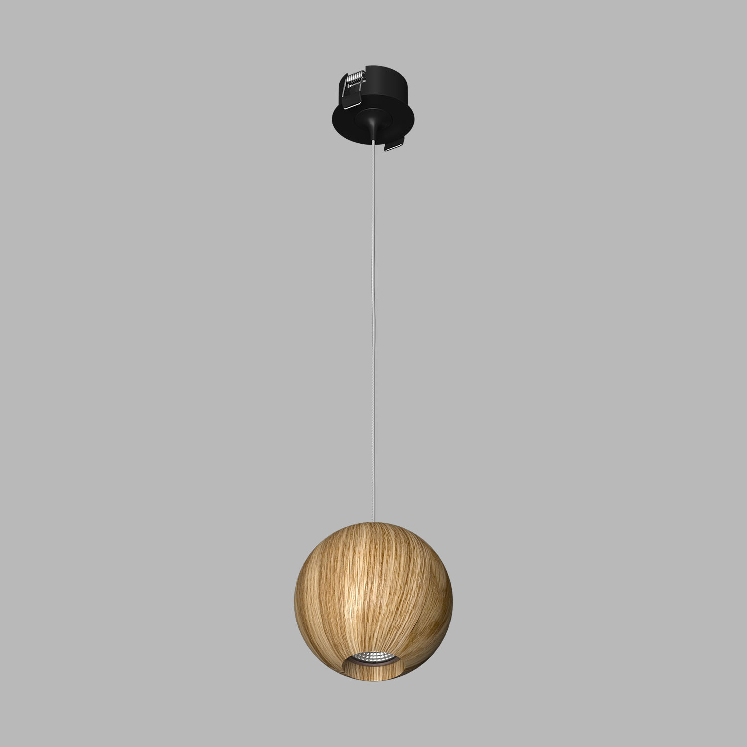 Светильник подвесной светодиодный Ledron SPACE-R110-Basic-Wooden-Black