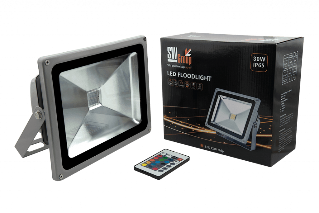 Прожектор светодиодный RGB SWG FL-COB-30-RGB 002283
