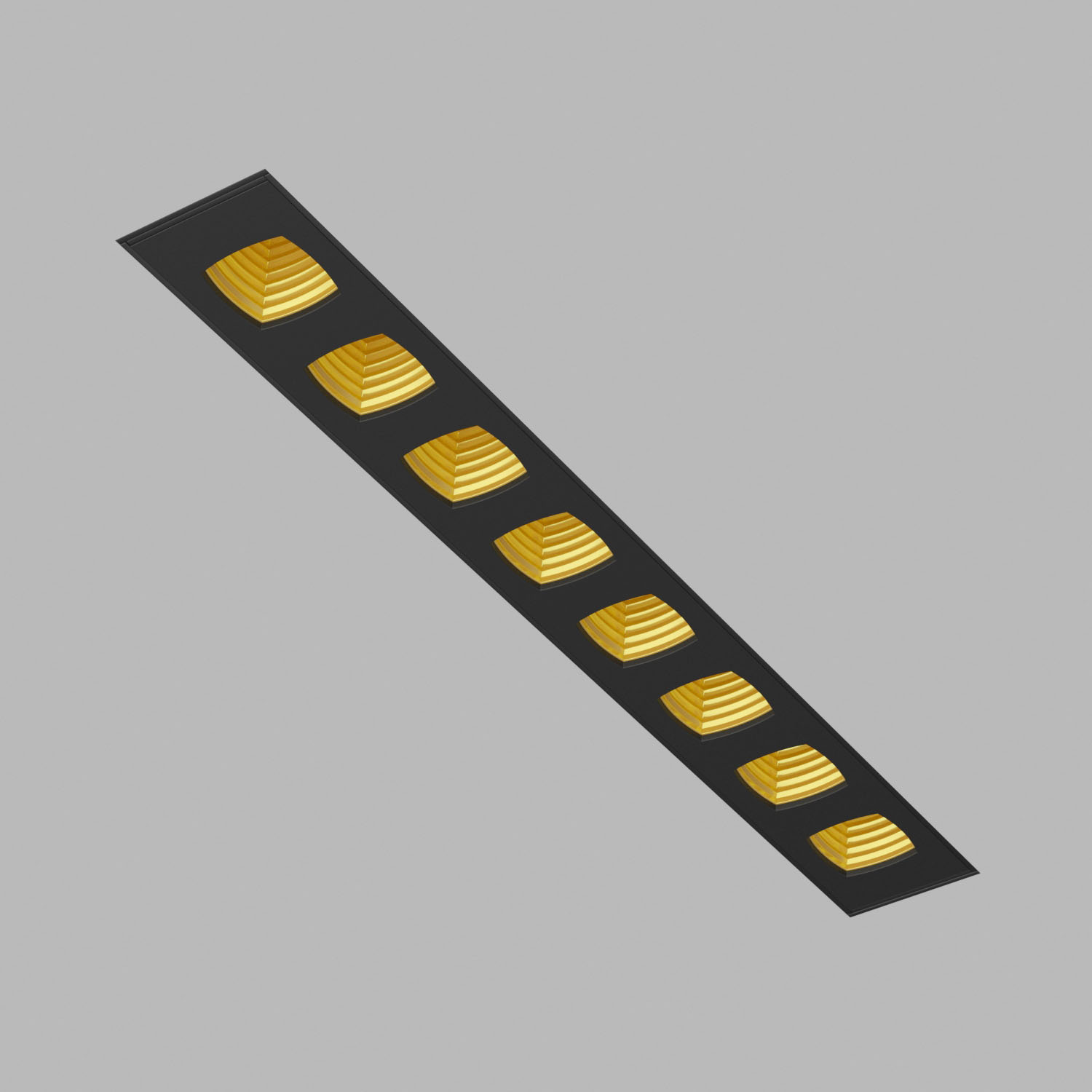 Линейный светильник светодиодный Ledron Strong-Style-Black-Gold-3000K