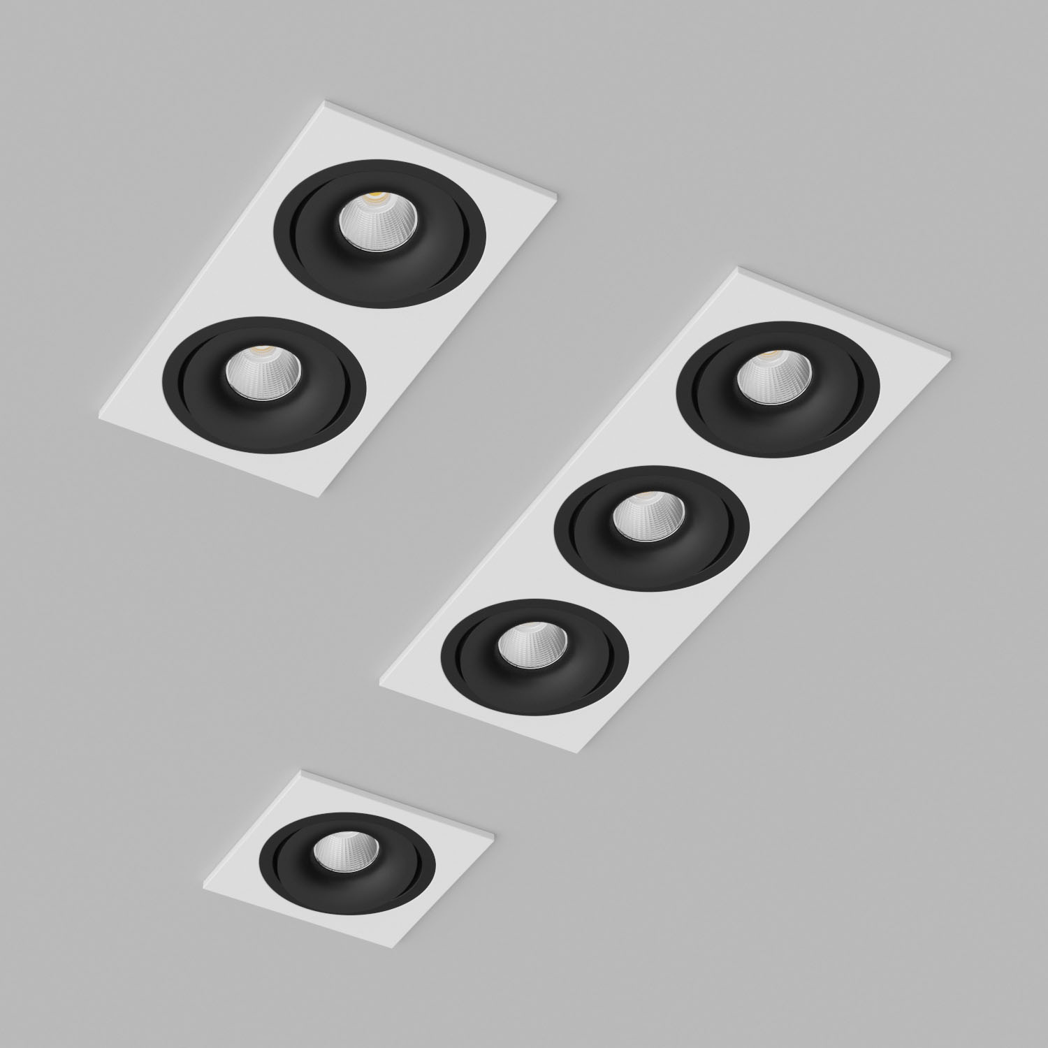 Светильник встраиваемый светодиодный Ledron MJ1006-SQ3-White-Black