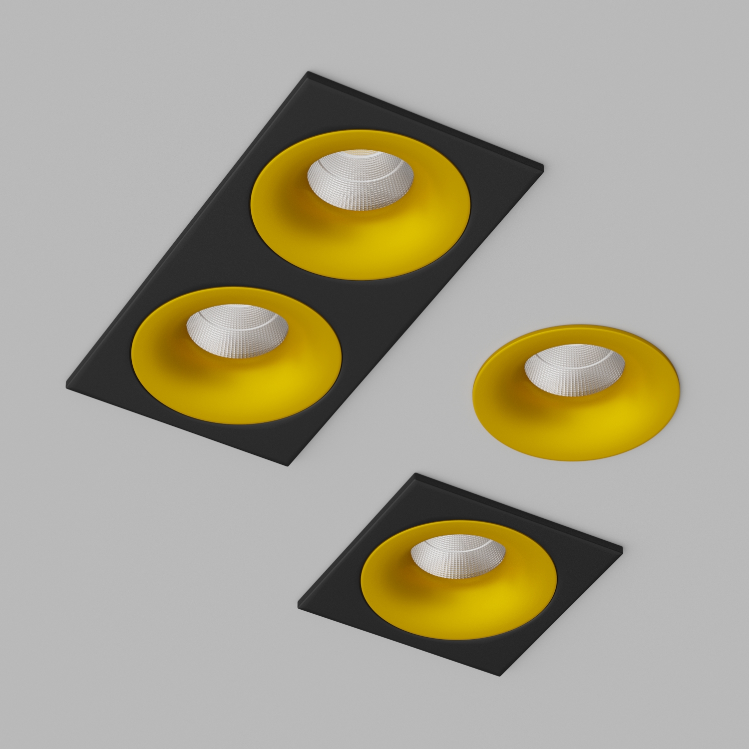 Светильник встраиваемый светодиодный Ledron LOFT-SQ2-Black-Gold