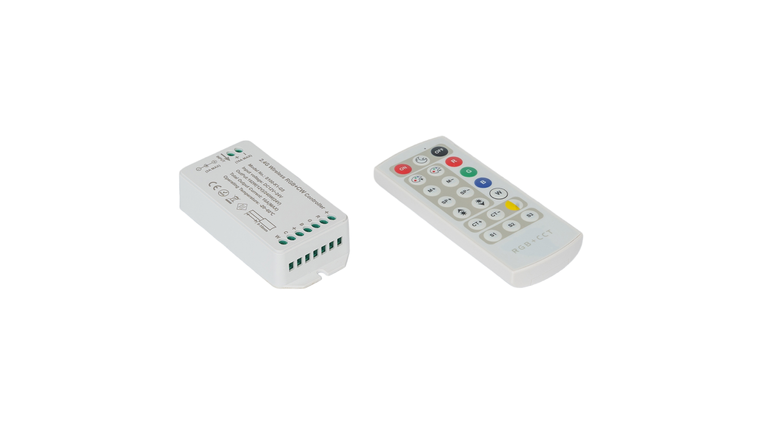 Контроллер RGB+CCT  2.4G с пультом 21 кноп. DC12/24V SWG SW-RGB-CW-2.4G-16A