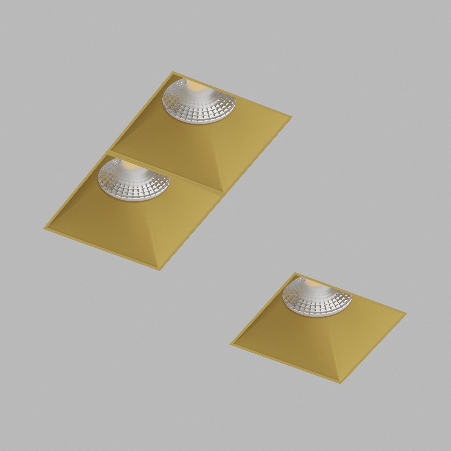 Светильник встраиваемый Ledron Rise-SQ-H-KIT2-Gold