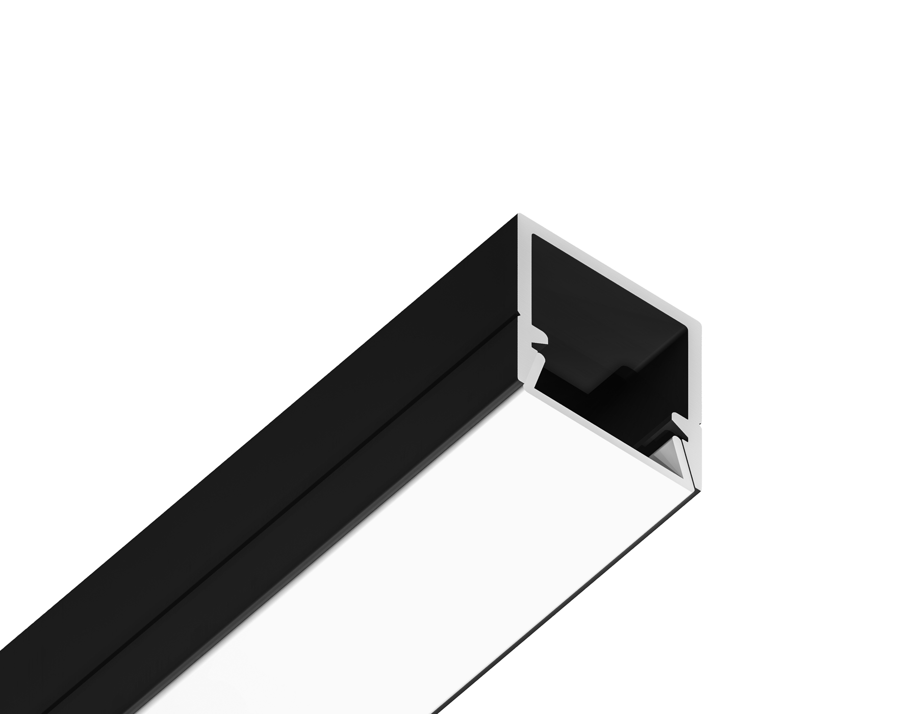 Профиль алюминиевый накладной 10*10 Ambrella light Illumination GP1650BK