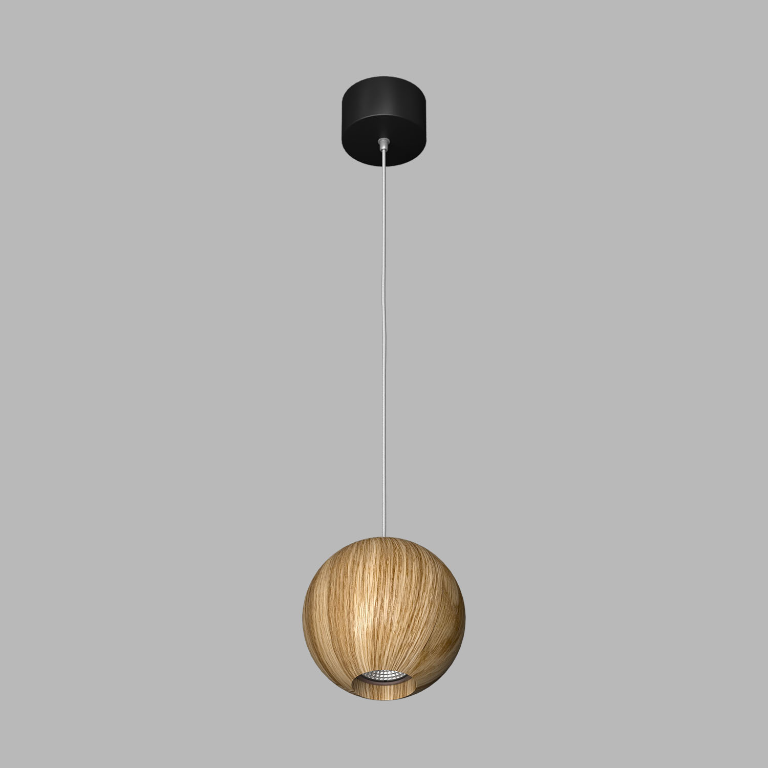 Светильник подвесной светодиодный Ledron SPACE-R110-Wooden-Black