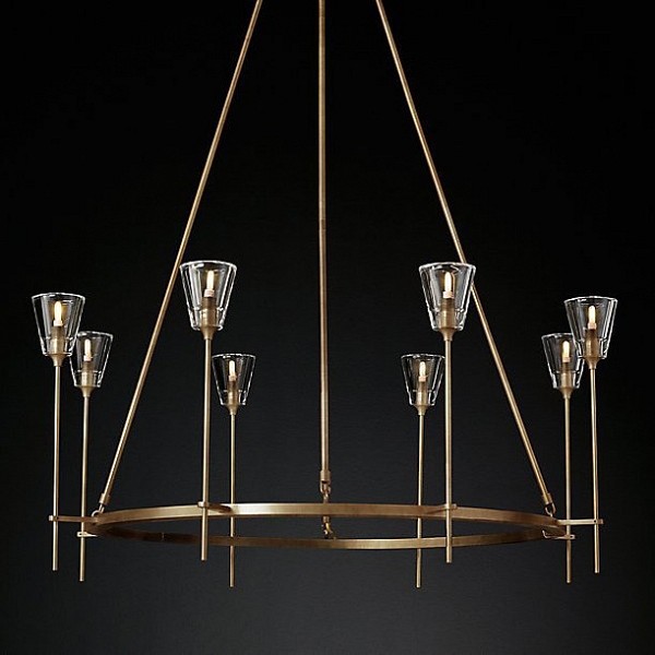 Люстра подвесная Imperiumloft TORCHE DE VERRE Round Chandelier 8 40.1551 75676-22