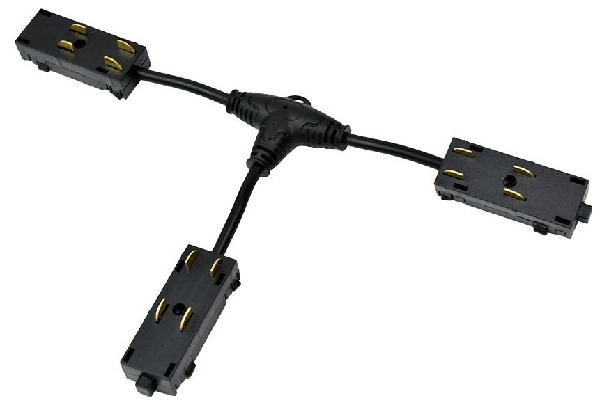 Коннектор питания T-образный Denkirs SMART UNI TR2115-BK