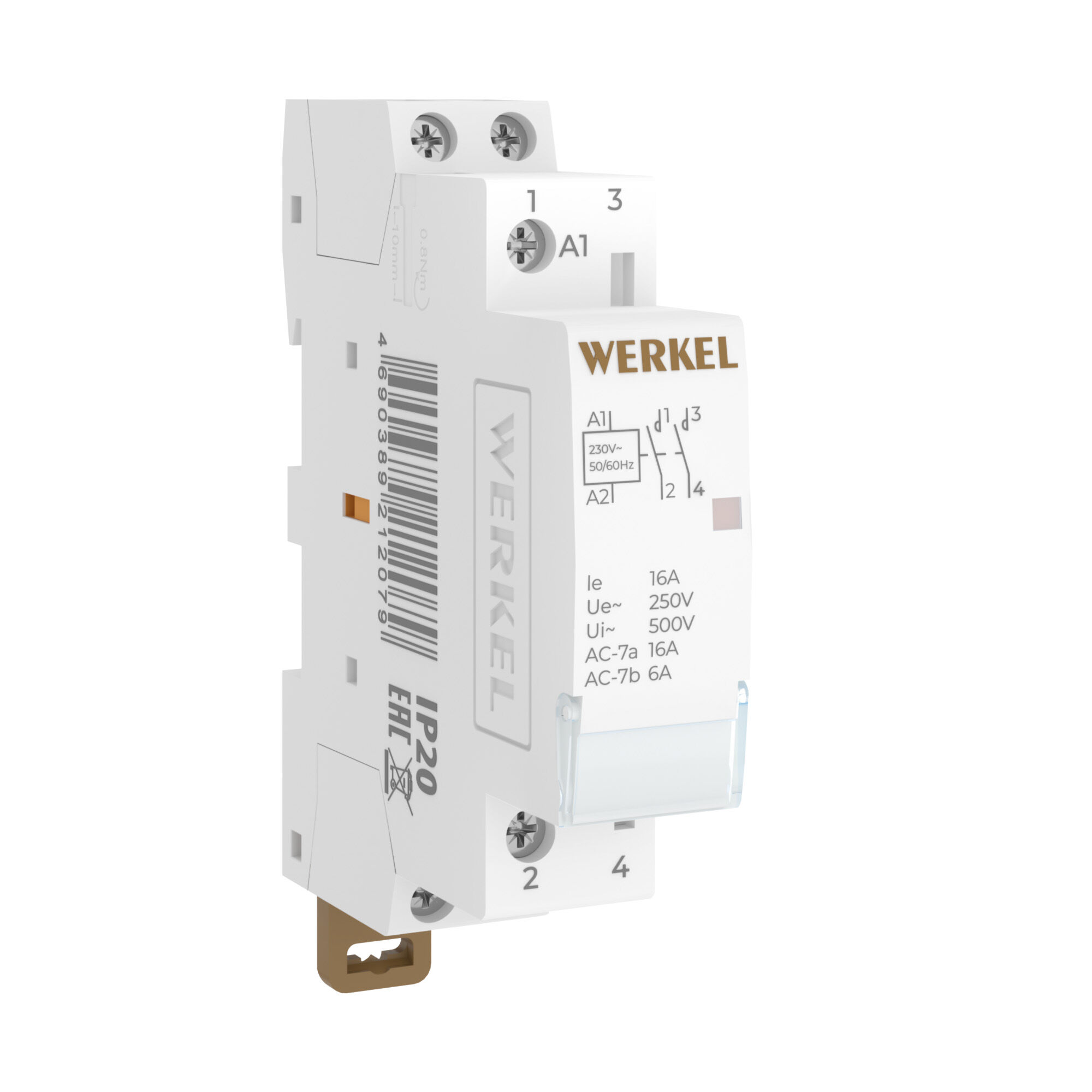 Контактор модульный 16 A 2NO (1 мод.) Werkel W941M16O a069472