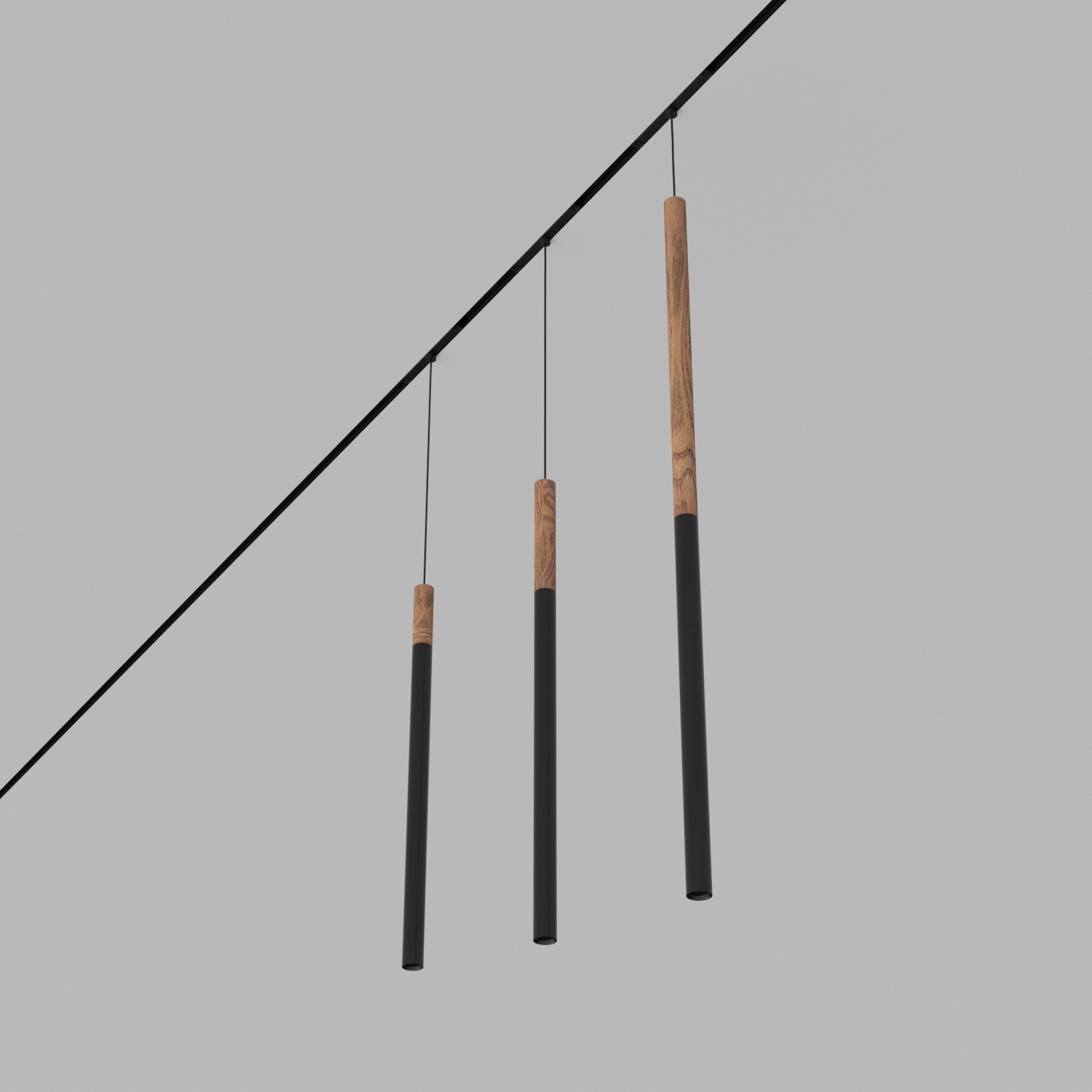 Трековый магнитный светильник светодиодный Ledron Sagi-012-Wooden-500-Black