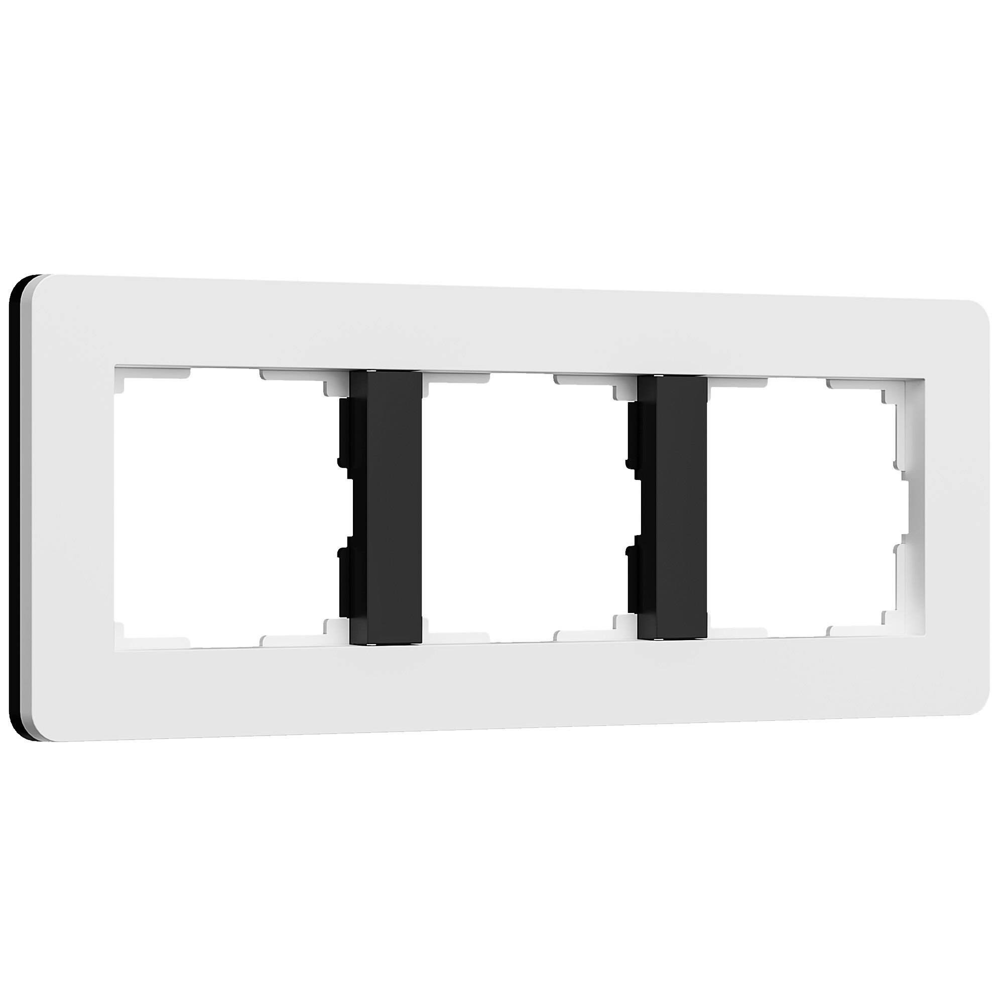 Рамка на 3 поста Werkel Split белый/черный, soft-touch W0033068 a067990