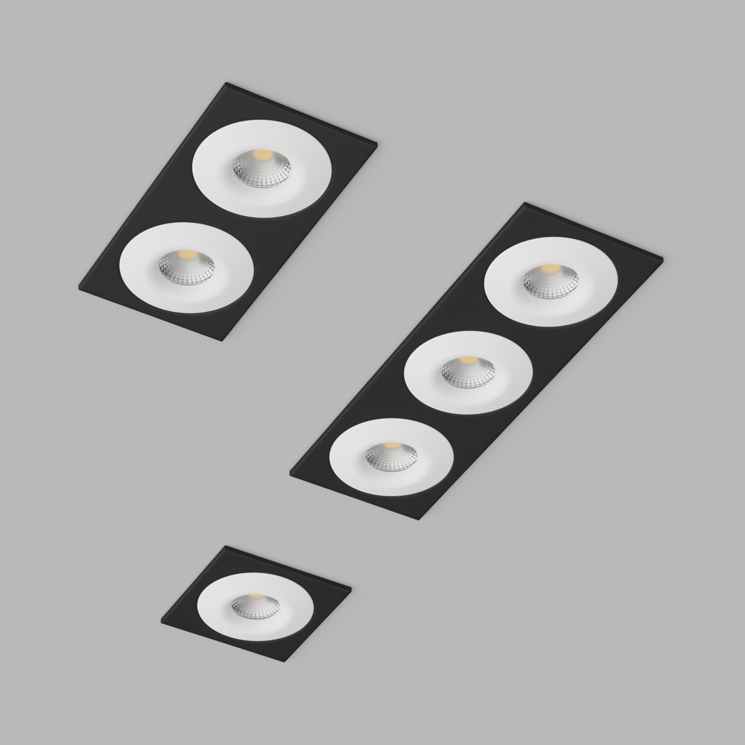 Светильник встраиваемый светодиодный Ledron LH07S-R-SQ3-Black-White-4000K-TRIAC