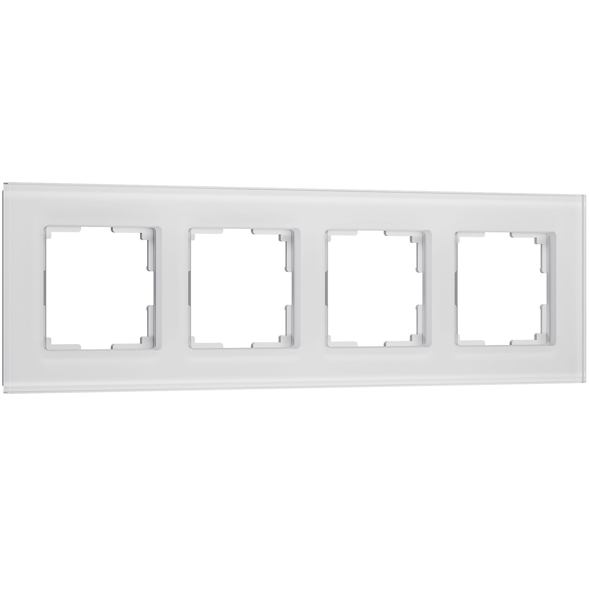 Рамка на 4 поста Werkel Senso белый стекло soft-touch W0043101