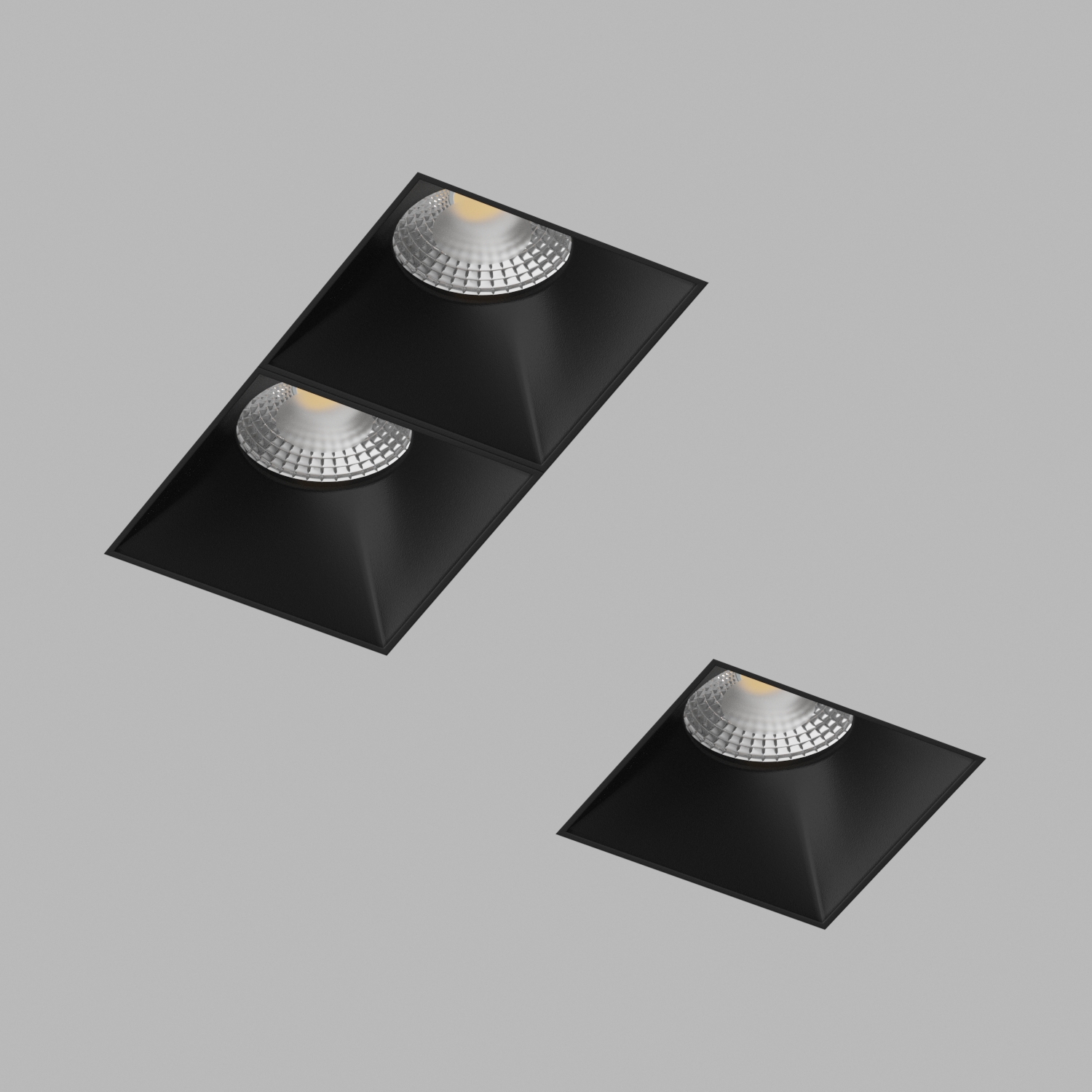 Светильник встраиваемый Ledron Rise-SQ-H-KIT2-Black