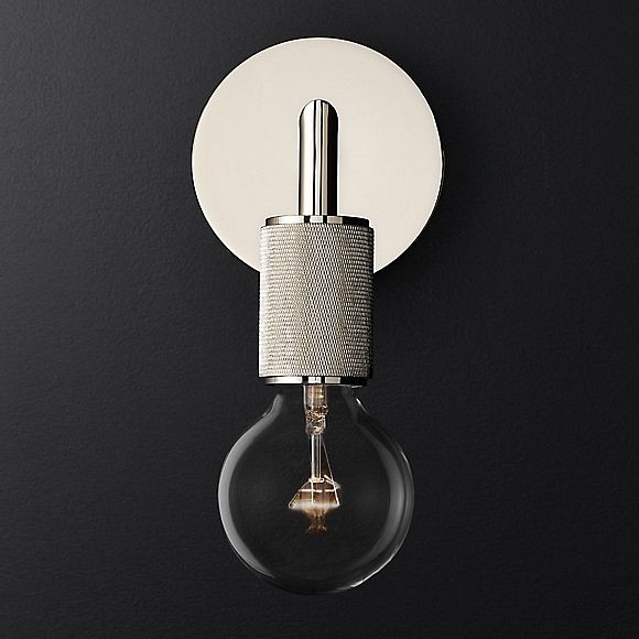 Бра Imperiumloft RH Utilitaire Single Sconce Silver 44.553 123286-22