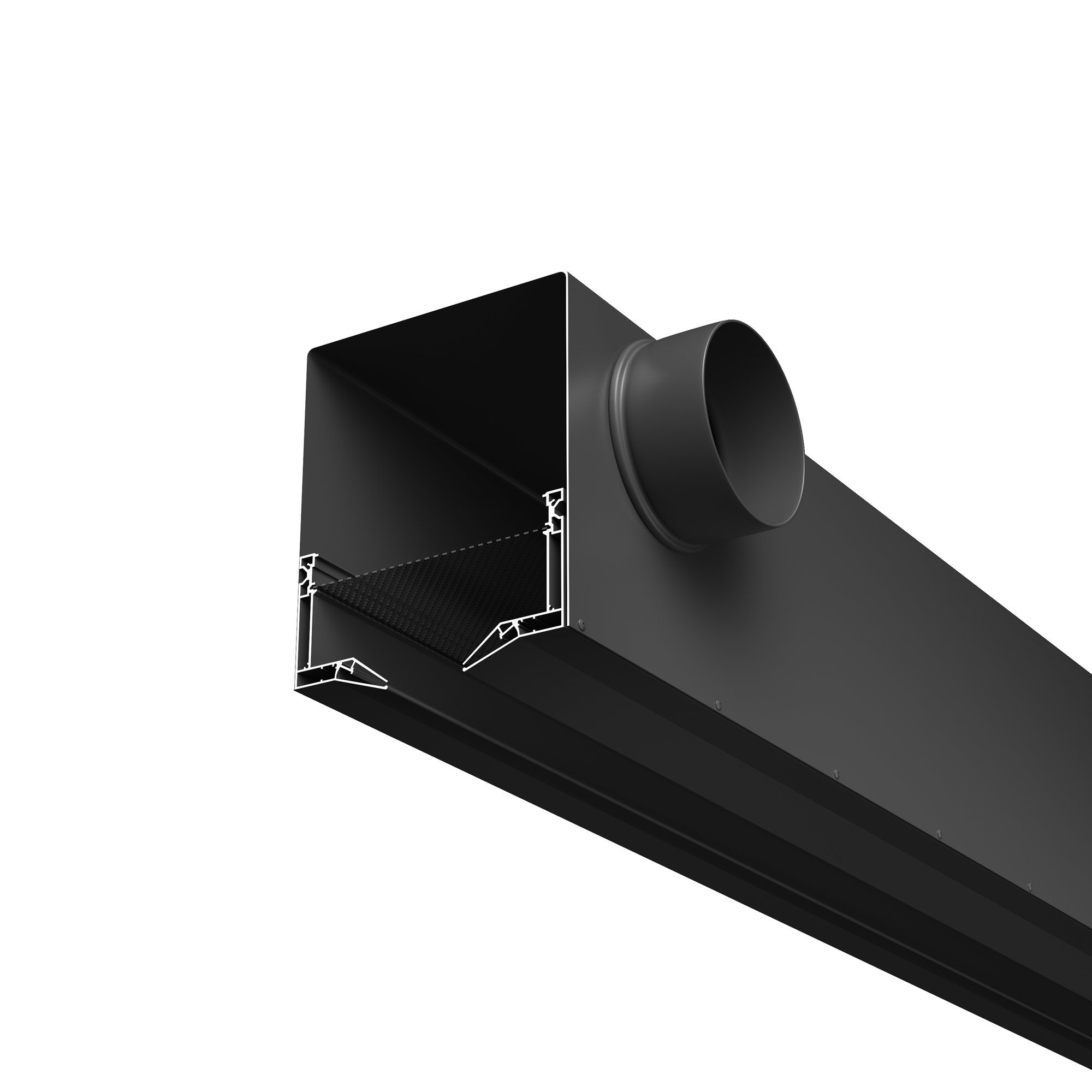 Диффузор с гексагональной сеткой, линейный, для натяжного потолка, черный, КСД тип 1 Maytoni Aero ARC-LD-SC-000011