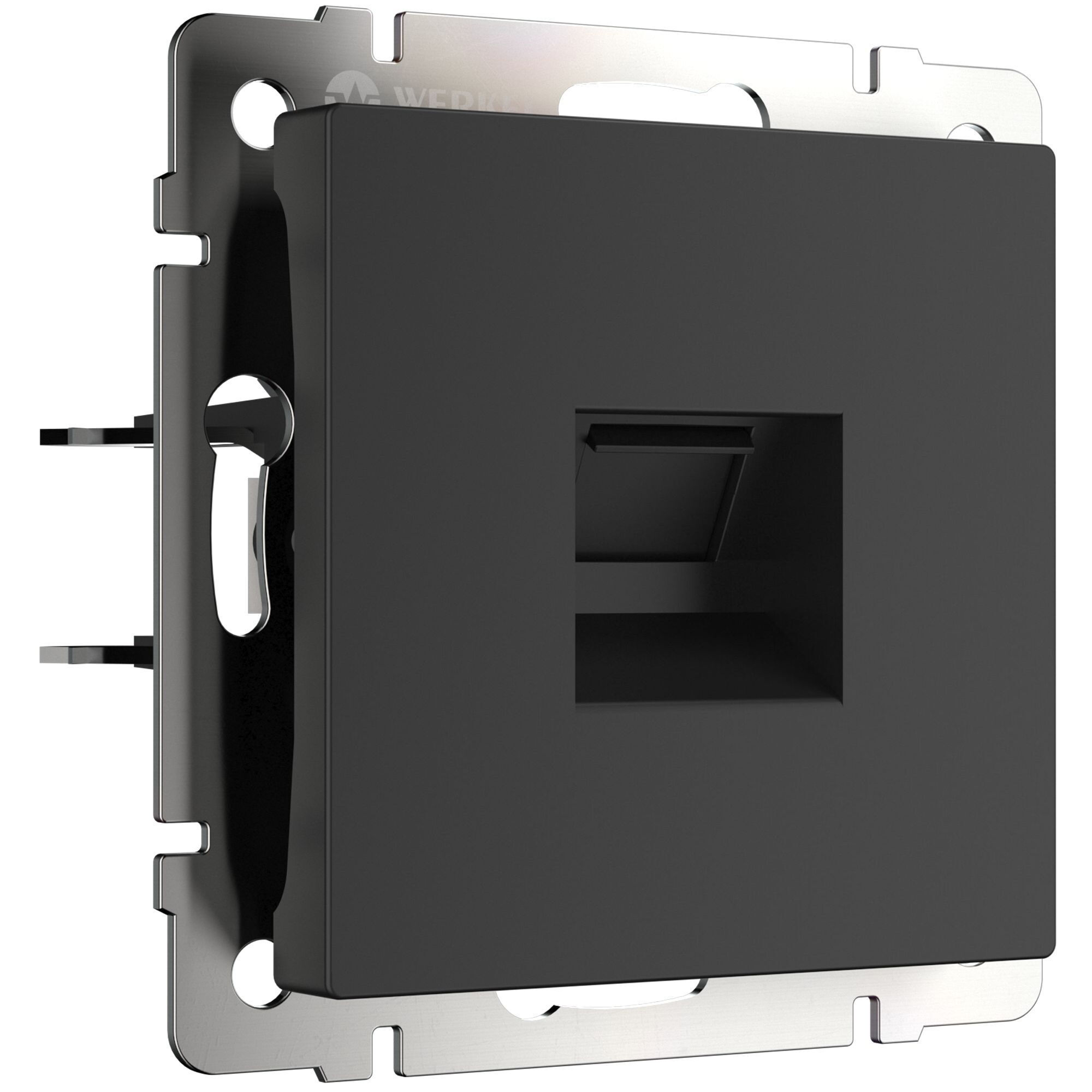 Розетка Ethernet RJ-45 cat. 6A экранированная черный матовый Werkel W5120108 a069685