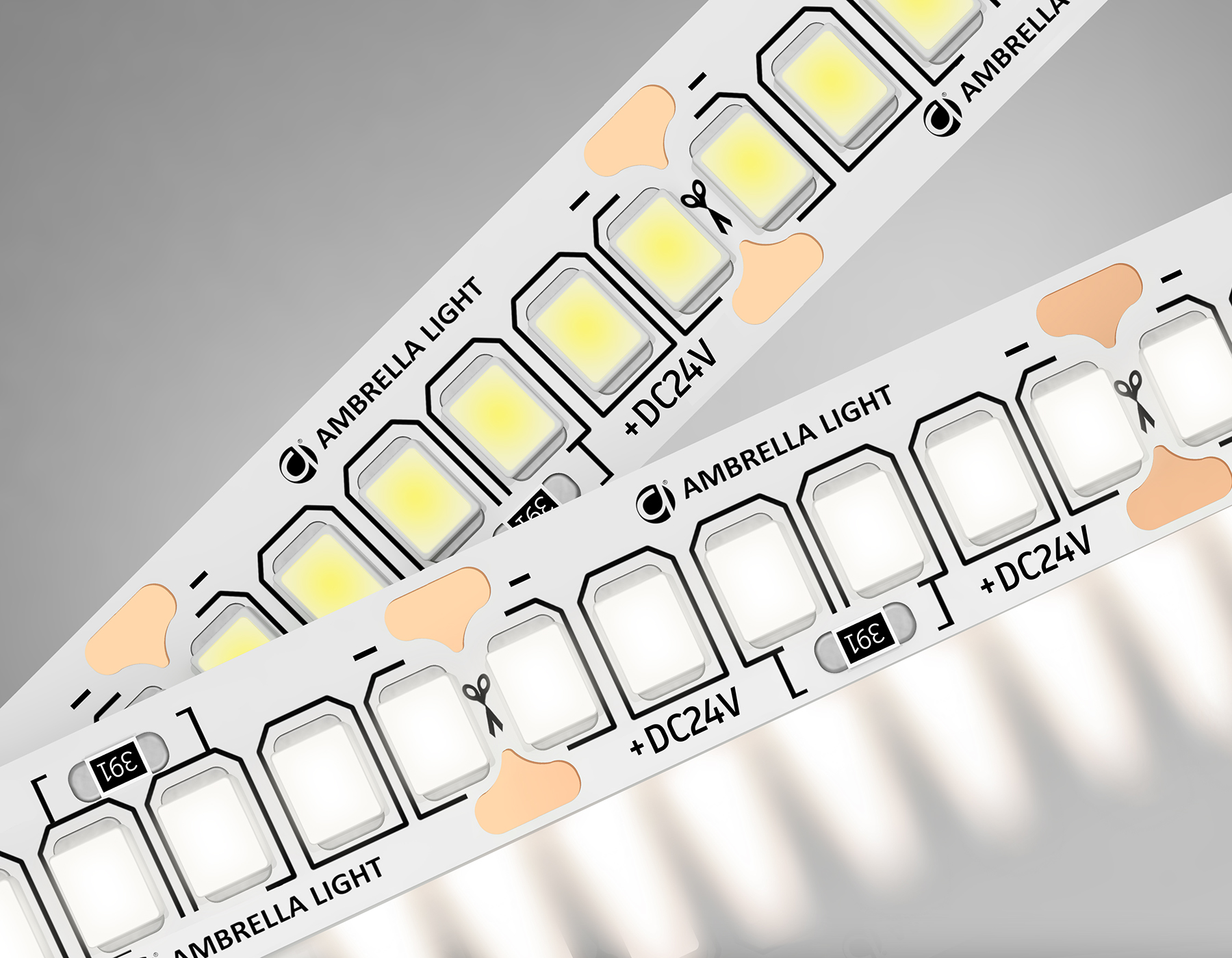 Светодиодная лента GS3302 2835 240Led 18W 24V IP20 4500K Ambrella light GS GS3302