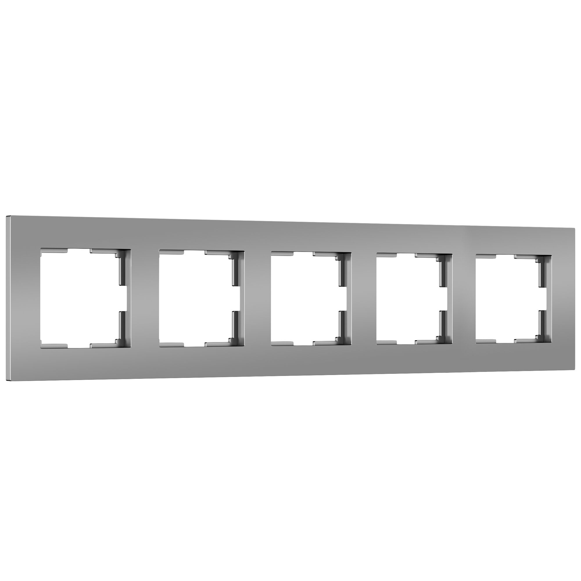 Рамка на 5 постов Werkel Slab серебро софт W0052965 a067789
