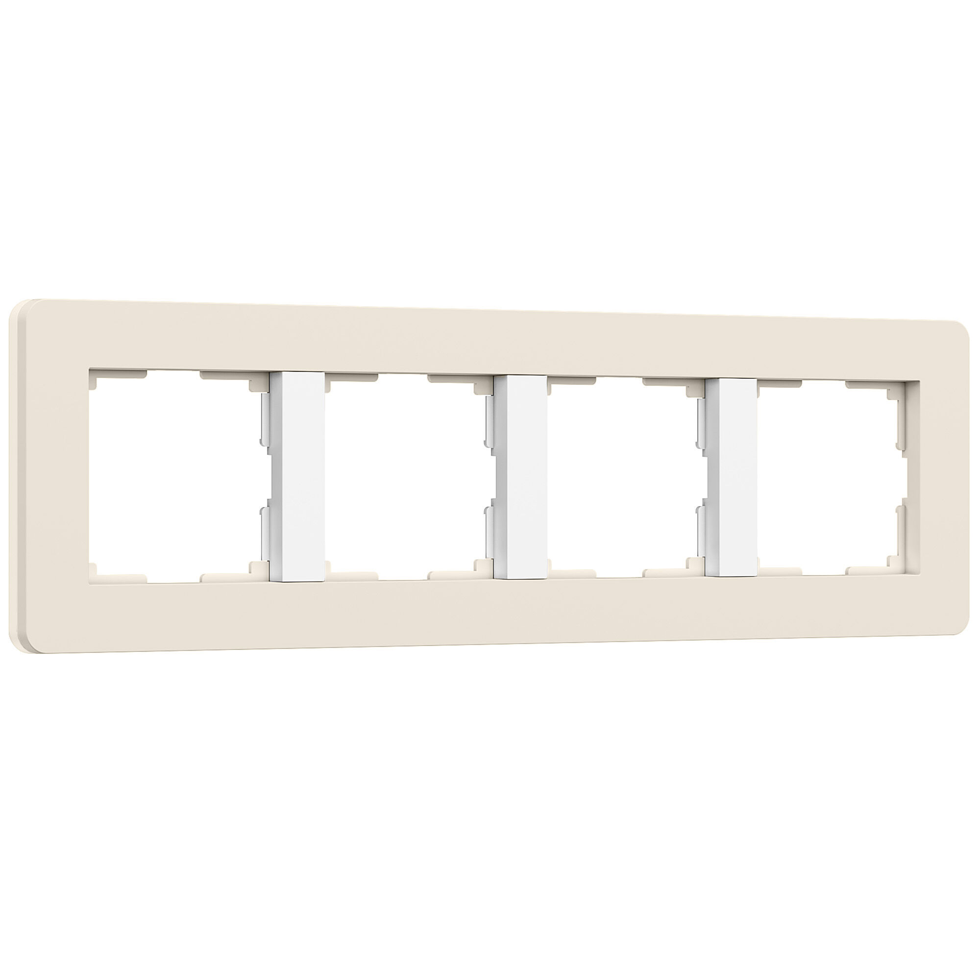 Рамка на 4 поста Werkel Split айвори/белый, soft-touch W0043066 a067257