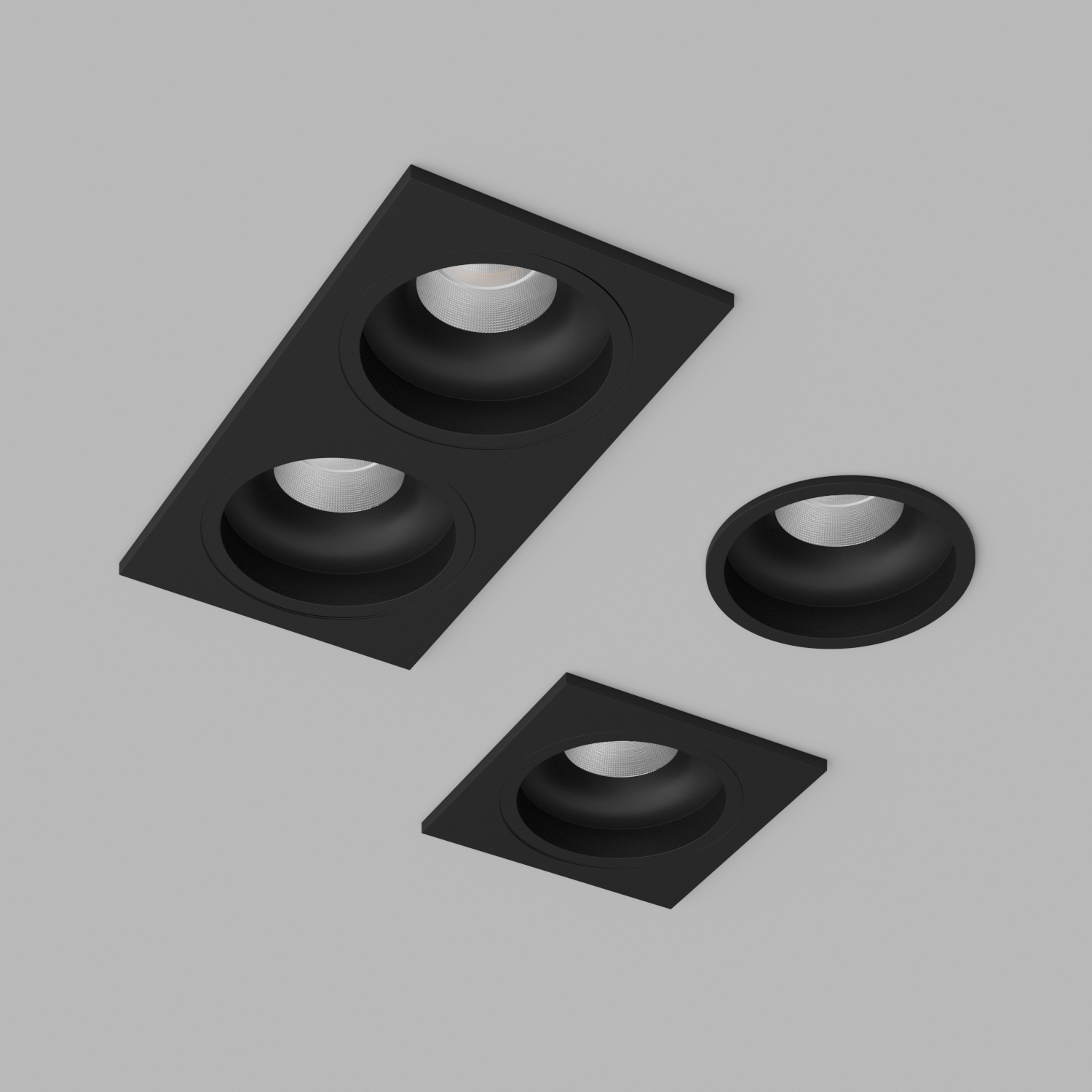 Светильник встраиваемый светодиодный Ledron LEVEL-SQ-TRIAC-Black