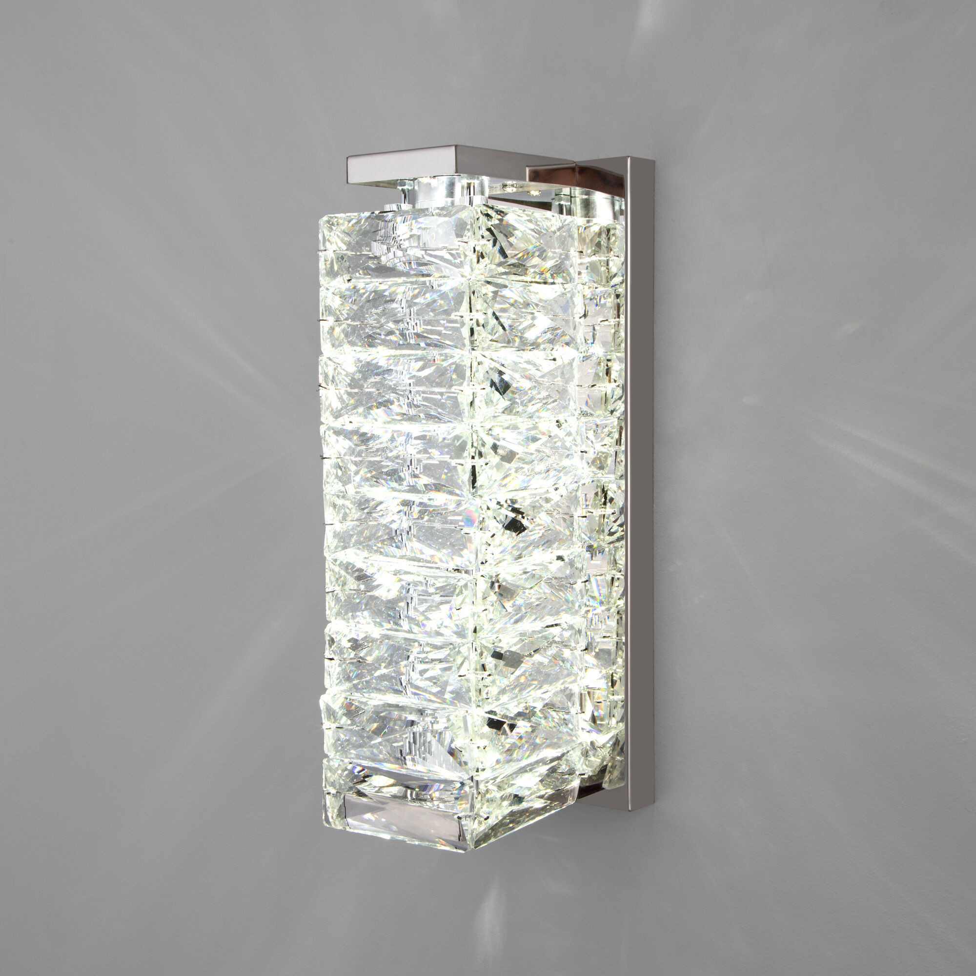 Светильник настенный светодиодный Eurosvet Blitz 40259 LED хром/ прозрачный хрусталь Strotskis