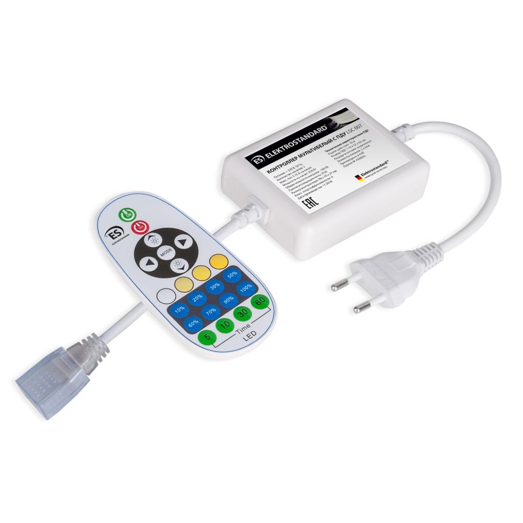 Контроллер для светодиодной ленты Premium мультибелый с ПДУ 220V (радио)  Elektrostandard LSC 007 a041348