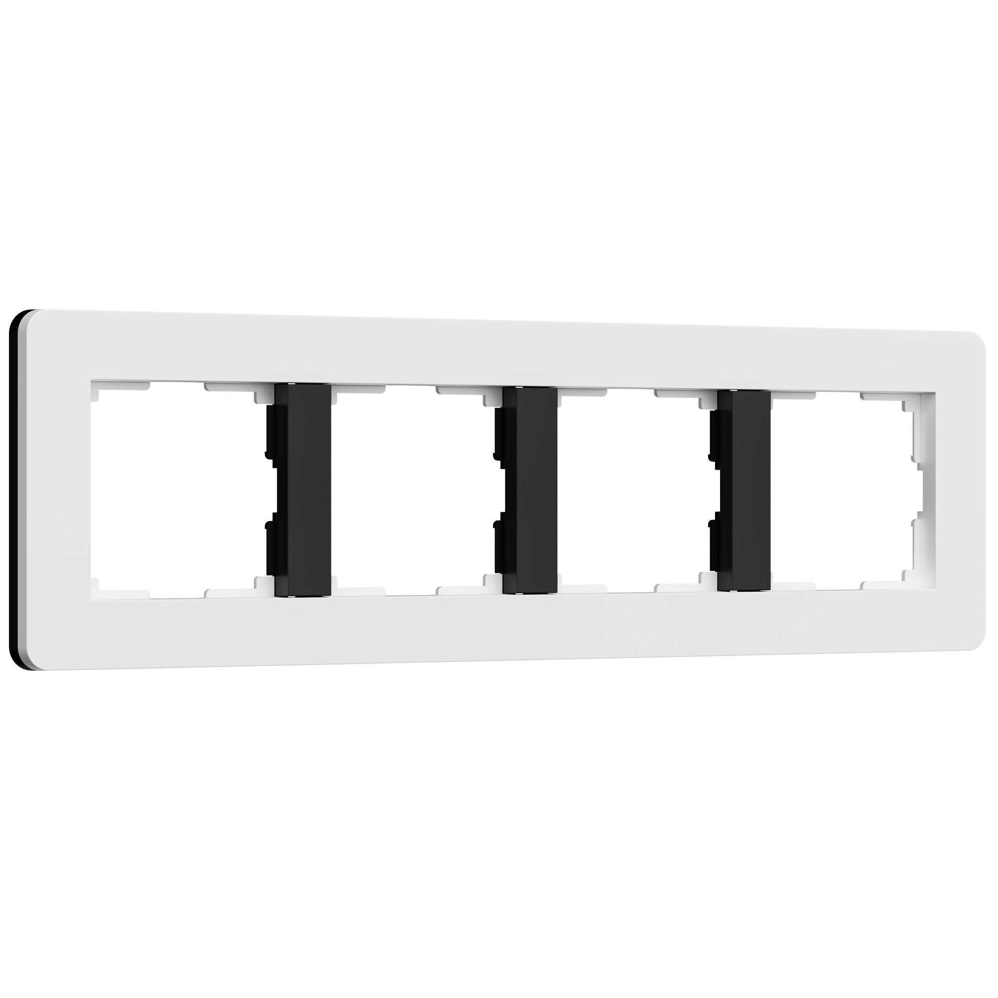 Рамка на 4 поста Werkel Split белый/черный, soft-touch W0043068 a067991