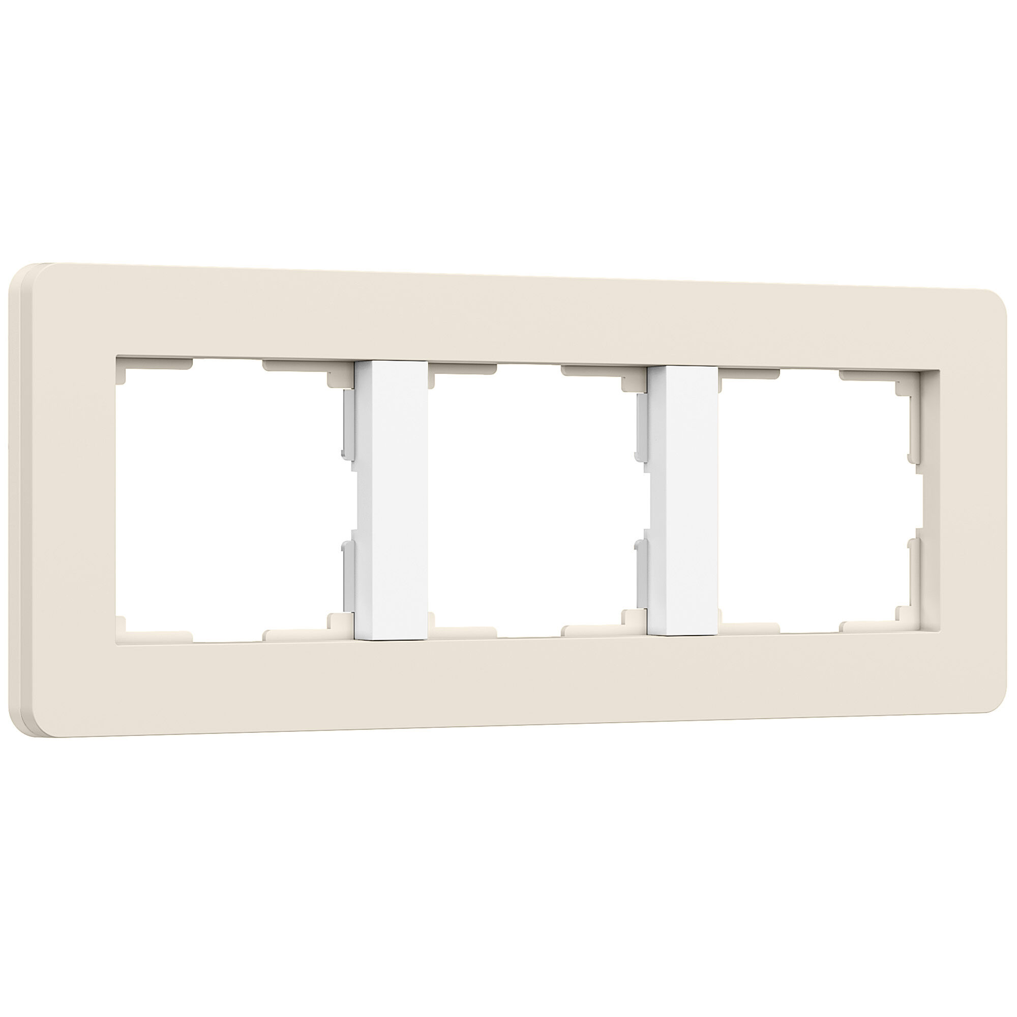 Рамка на 3 поста Werkel Split айвори/белый, soft-touch W0033066 a067256