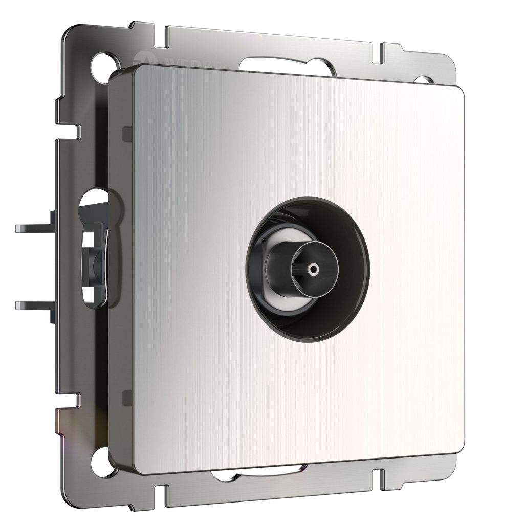 ТВ розетка оконечная глянцевая никель Werkel W1183002 4690389158261 a051075