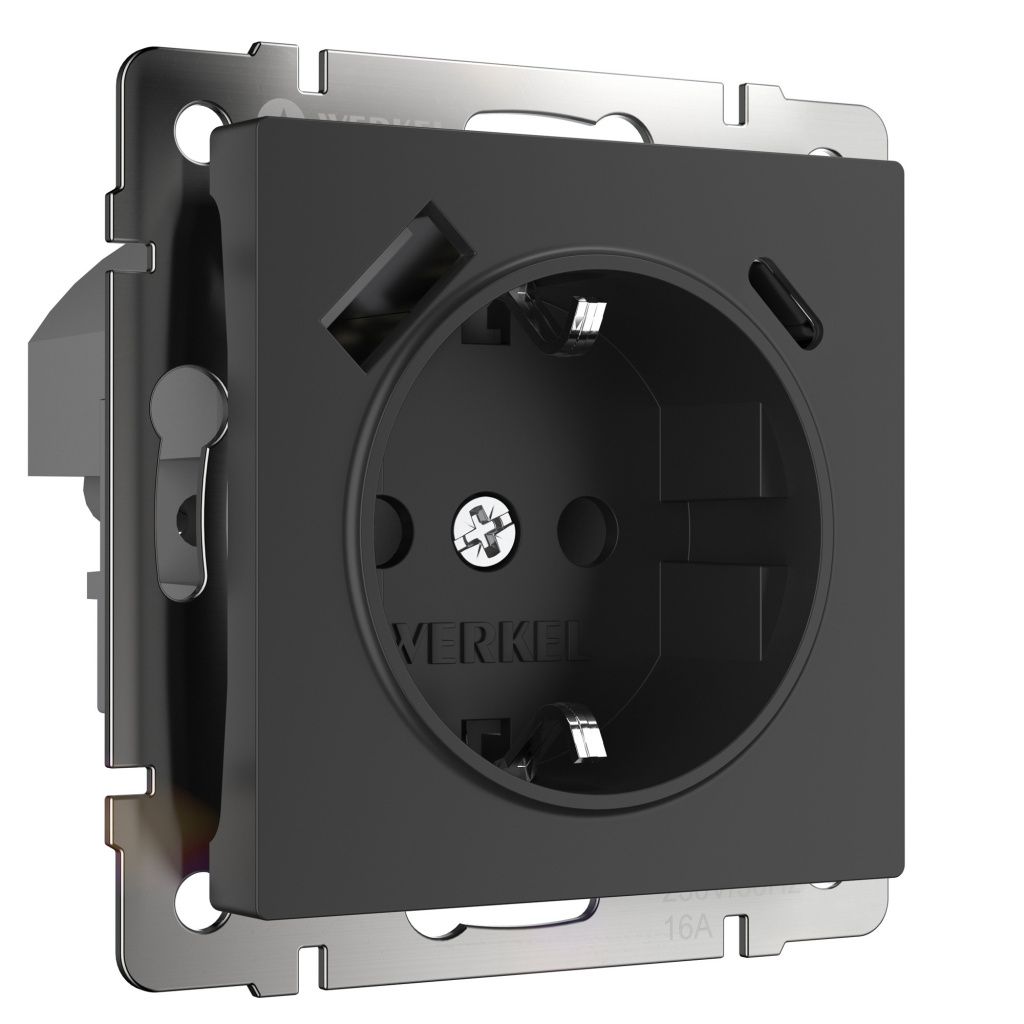 Розетка с быстрой зарядкой USB Type A+С Werkel W1171708 a056275