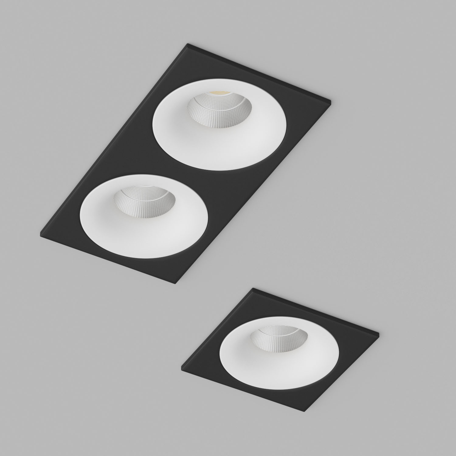 Светильник встраиваемый светодиодный Ledron LOFT-SQ2-TRIAC-Black-White