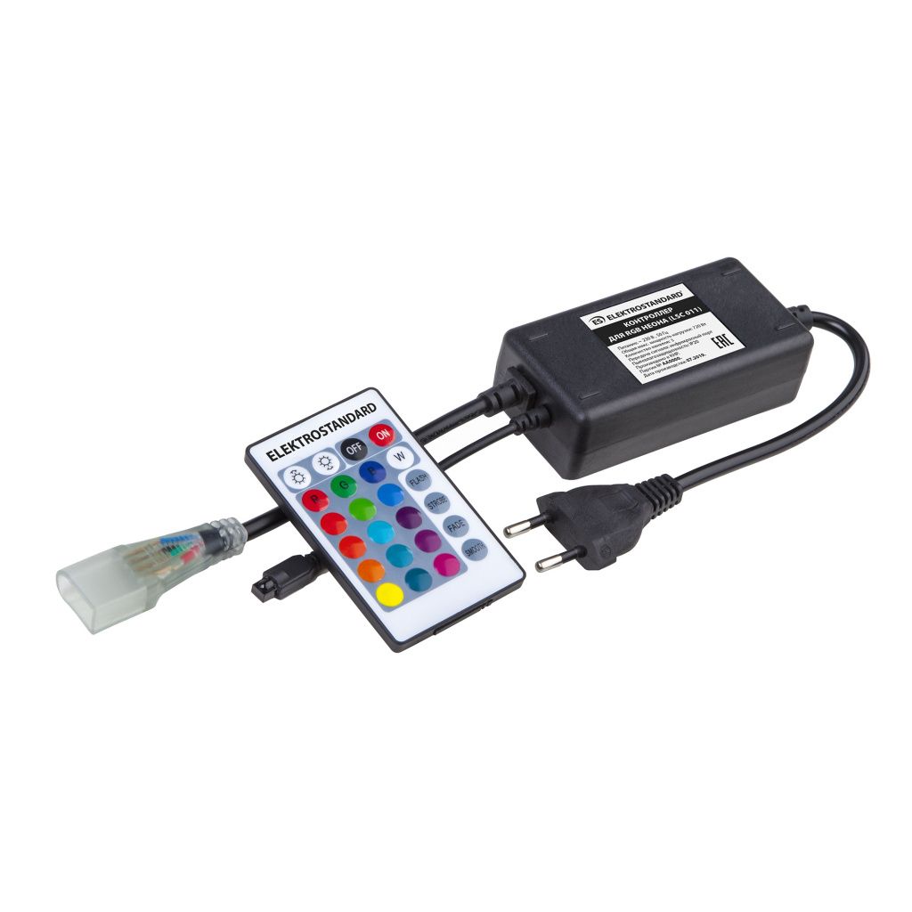 Контроллер для гибкого неона RGB LS001 220V с ПДУ (ИК)  Elektrostandard LSC 011 a043627