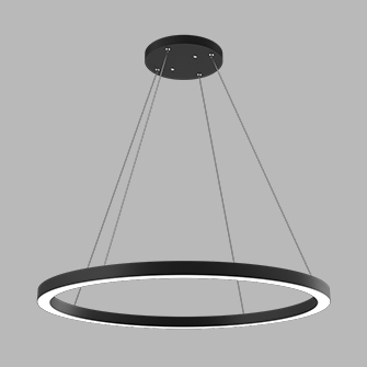 Люстра подвесная светодиодная Ledron RING-LINE-R800-Black-4000K