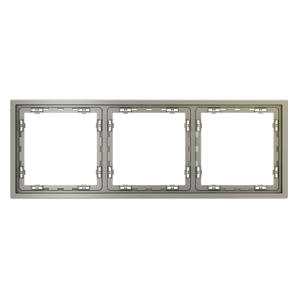 Рамка пластиковая VOLTUM S70 на 3 поста, (шелк) VLS100304