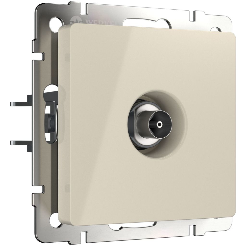 ТВ розетка проходная слоновая кость Werkel W1184003 4690389155819 a051483