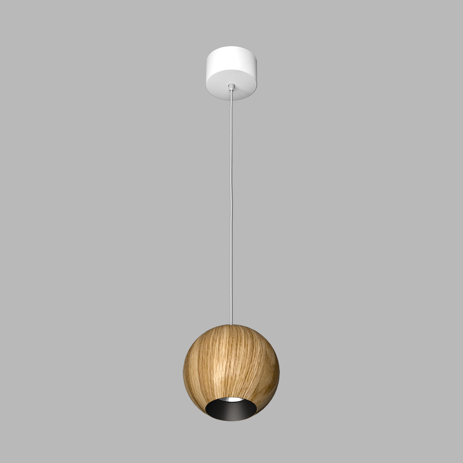 Светильник подвесной светодиодный Ledron SPACE-R130-Wooden-White-Black