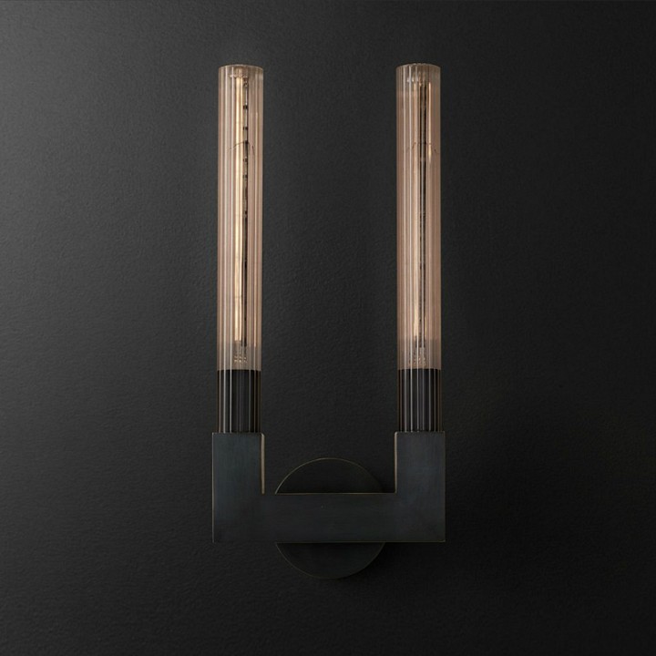 Бра Imperiumloft RH CANNELLE wall lamp DOUBLE Sconces Black 44.761 147874-22
