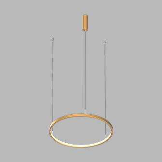 Люстра подвесная светодиодная Ledron LED-ROUND-R400-Brushed-Gold