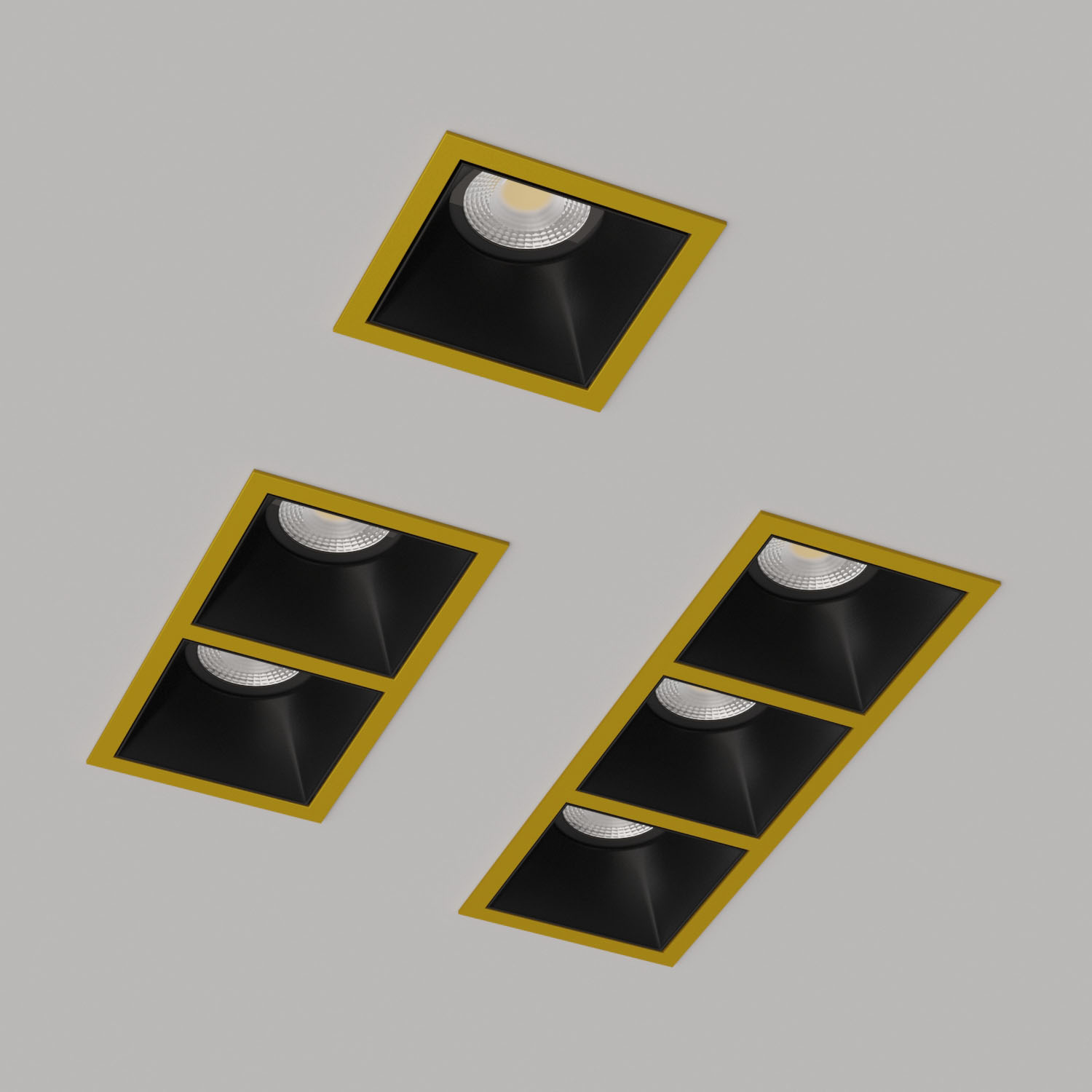 Светильник встраиваемый Ledron RISE-KIT2-Gold-Black