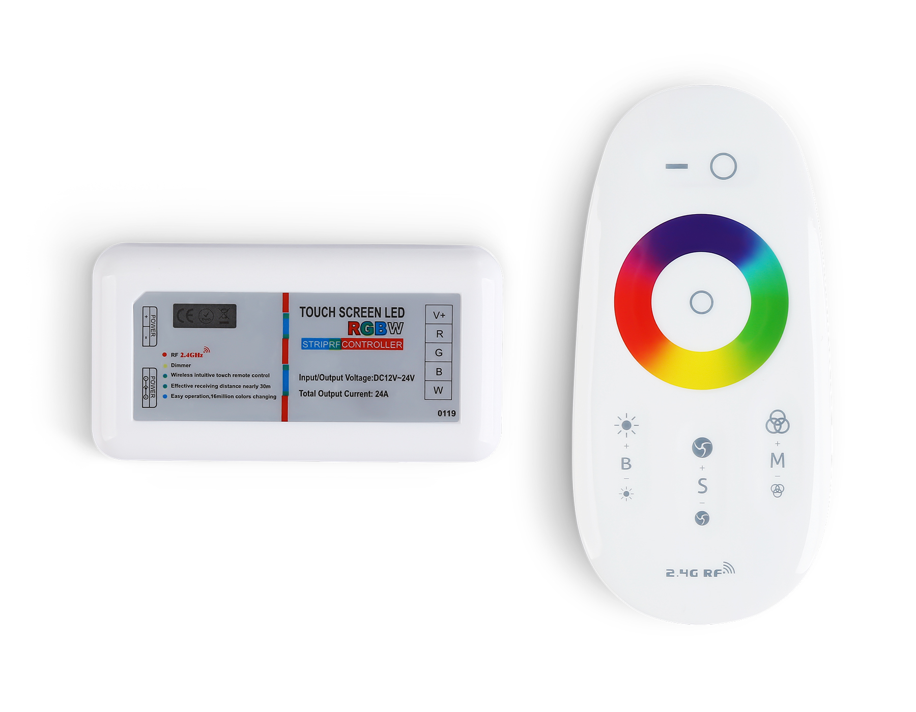 Контроллер для светодиодных лент RGB/RGBW с сенсорным радио пультом 2.4G Ambrella light GS GS11451