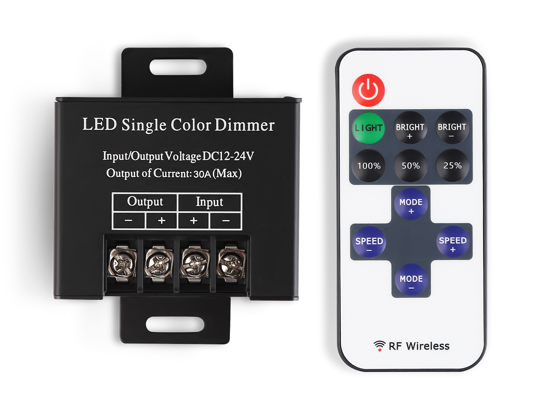 Контроллер диммер для одноцветных светодиодных лент с радио пультом 30A 12V 360W 24V 720W Ambrella light GS GS11051
