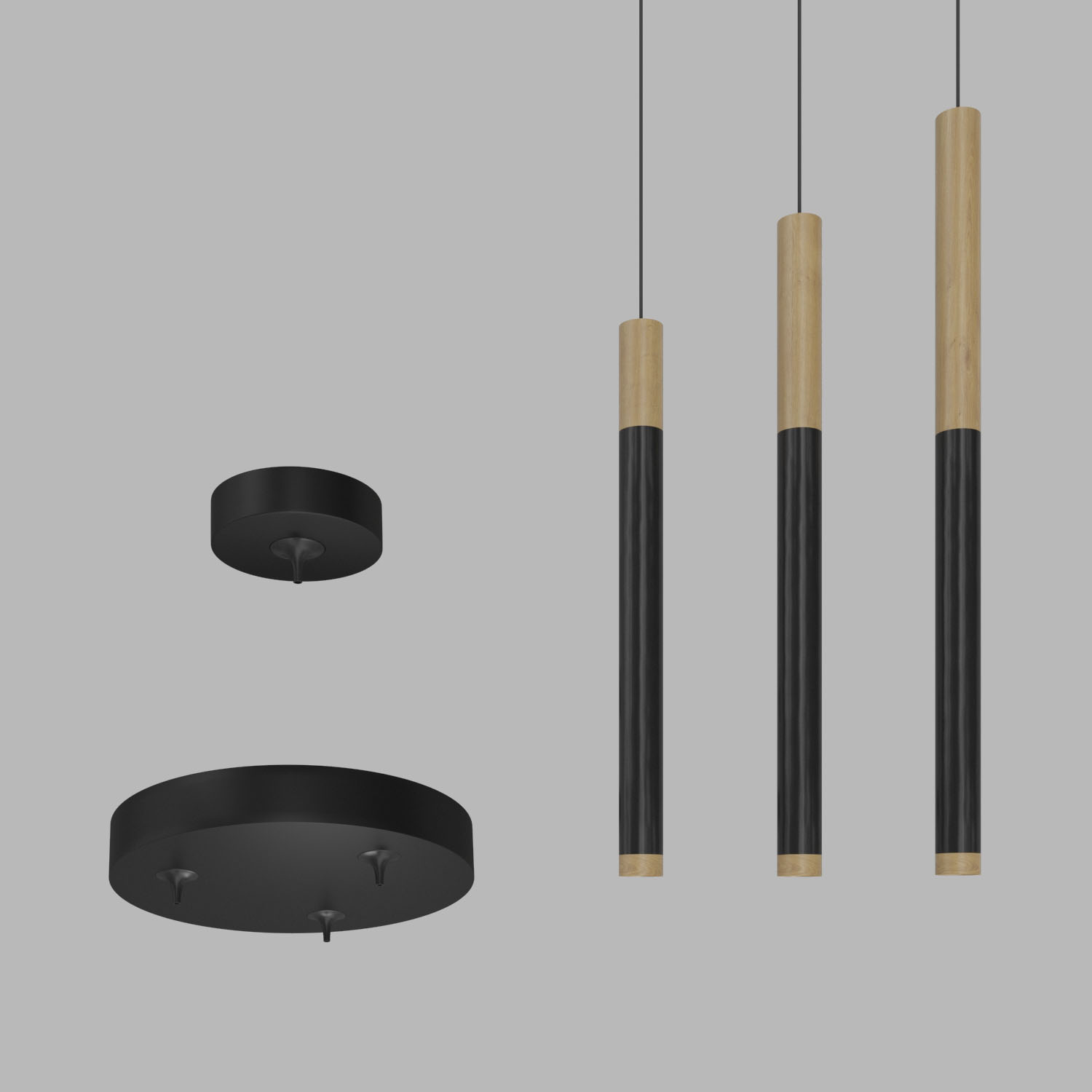 Светильник подвесной светодиодный Ledron SAGITONY-R3-T40-Wooden-300-Black