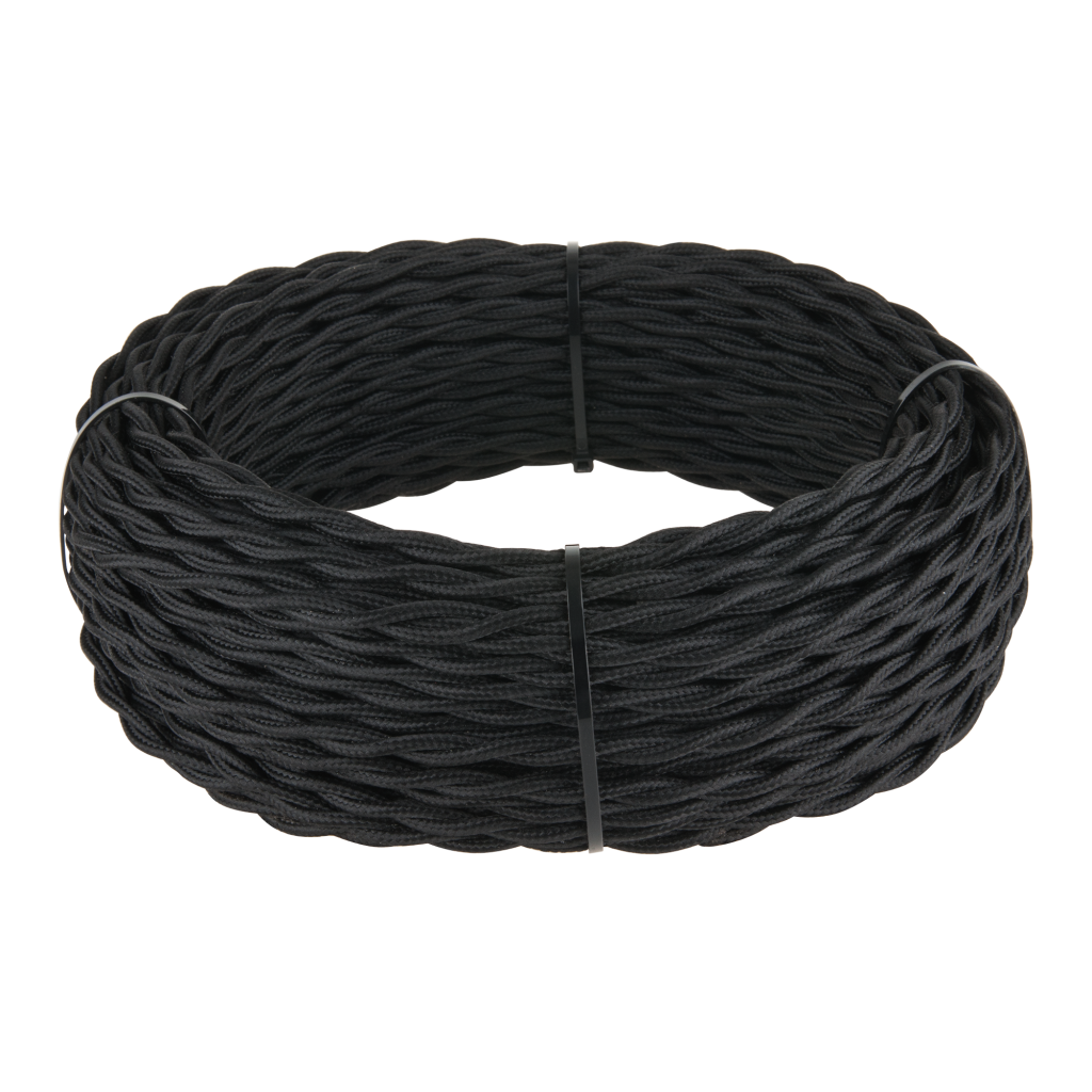 Ретро кабель витой 2х1,5 черный 20 м Werkel W6452208 4690389165351 a051398